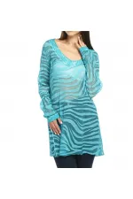 Tunique de plage en soie - Turquoise