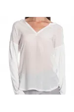 İpek Bluz - Ekru