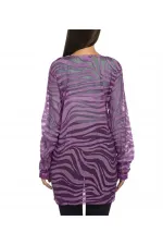 Tunique de plage en soie - Lilas