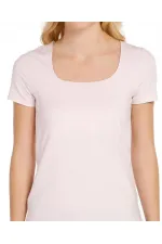 T-shirt basique en jersey - Rose poudré