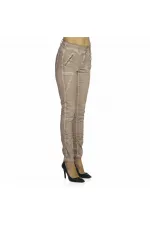 Yağlı Boya Taşlı Pantolon - Vizon