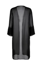 Uzun Şifon Hırka - Siyah