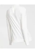 Baskılı Bluz - Beyaz