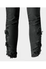 Skinny Dantel Pantolon - Antrasit