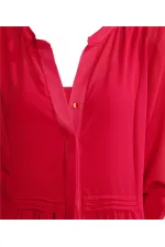 Şifon Elbise - Kırmızı