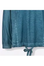 Sweat-shirt à paillettes - Pétrole