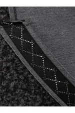 Veste longue en laine à capuche - Anthracite