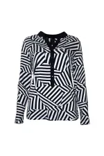 Yumuşak Esnek Form Bluz - Çizgili