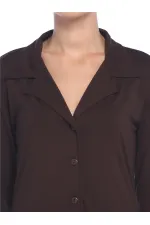 Uzun Ceket-Hırka - Kahve