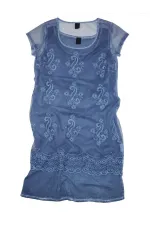 Dantelli Elbise - Mavi