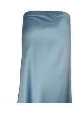 Saten Uzun Etek - Yeşil