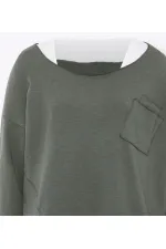 Bluz-Tişört 2 Parça - Yeşil