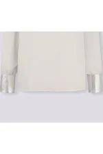 Şifon Bluz - Ekru