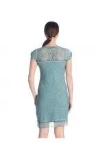 Payetli Elbise - Nane Yeşili