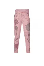 Baskılı Pantolon - Gül Kurusu