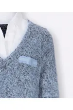 Gömlek ve Kazak - Mavi