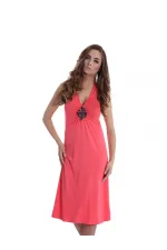 Taşlı ve Boncuklu Elbise - Narçiçeği