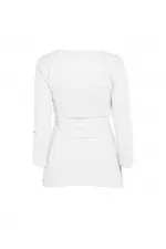 3/4 Kollu Tişört - Beyaz