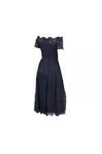 Dantelli Elbise - Lacivert