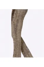 Baskılı Pantolan - Bej