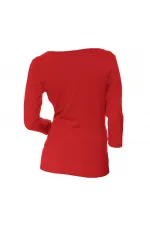 3/4 Kollu Tişört - Kırmızı