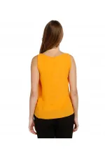 Şifon Kolsuz Bluz - Bal