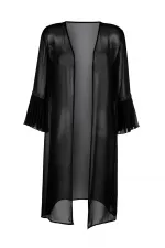 Uzun Şifon Hırka - Siyah