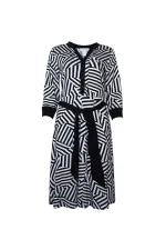 Yumuşak Esnek Form Elbise - Çizgili