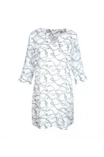 Printed Chiffon Tunic - White