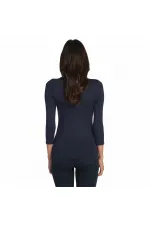 3/4 Kollu Tişört - Lacivert