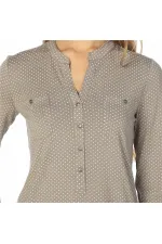 Chemisier à pois avec poches - Vison