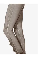 Skinny Dantel Pantolon - Taş