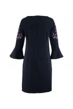 Nakış İşleme Elbise - Lacivert