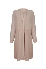 Şifon Elbise - Vizon