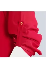 Şifon Elbise - Kırmızı