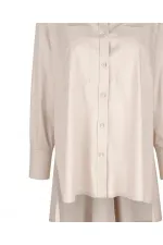 Chemise longue et confortable - Beige