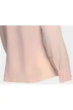 Fermuar Detaylı Tişört - Gül Kurusu