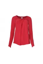 Uzun Kollu Tişört - Kırmızı