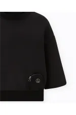 Batwing Sleeve Sweatshirt - Black