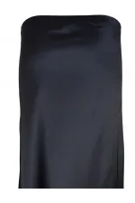 Saten Uzun Etek - Siyah