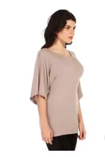 Kimono Tişört - Vizon