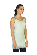 Dantelli Payetli Bluz - Nane Yeşili