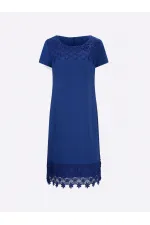 Dantelli Elbise - Mavi