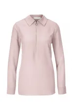 Fermuar Detaylı Tişört - Gül Kurusu