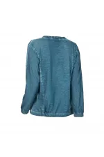 Sweat-shirt à paillettes - Pétrole