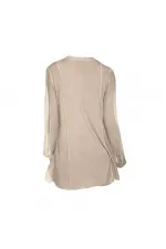 İpek Şifon Bluz - Kum