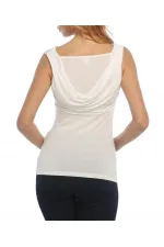 Feminen Degaje Tişört - Beyaz