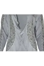 Dantelli Hırka - Gri