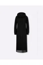 Sweat-Şifon Ebise - Siyah