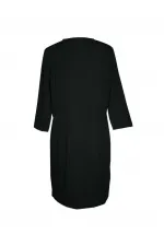 Baskılı Elbise - Siyah